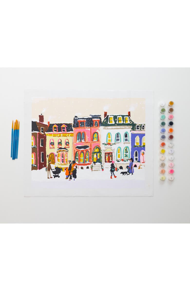 Paint Anywhere Holiday Townhome Paint-by-Numbers Set, Main, color,