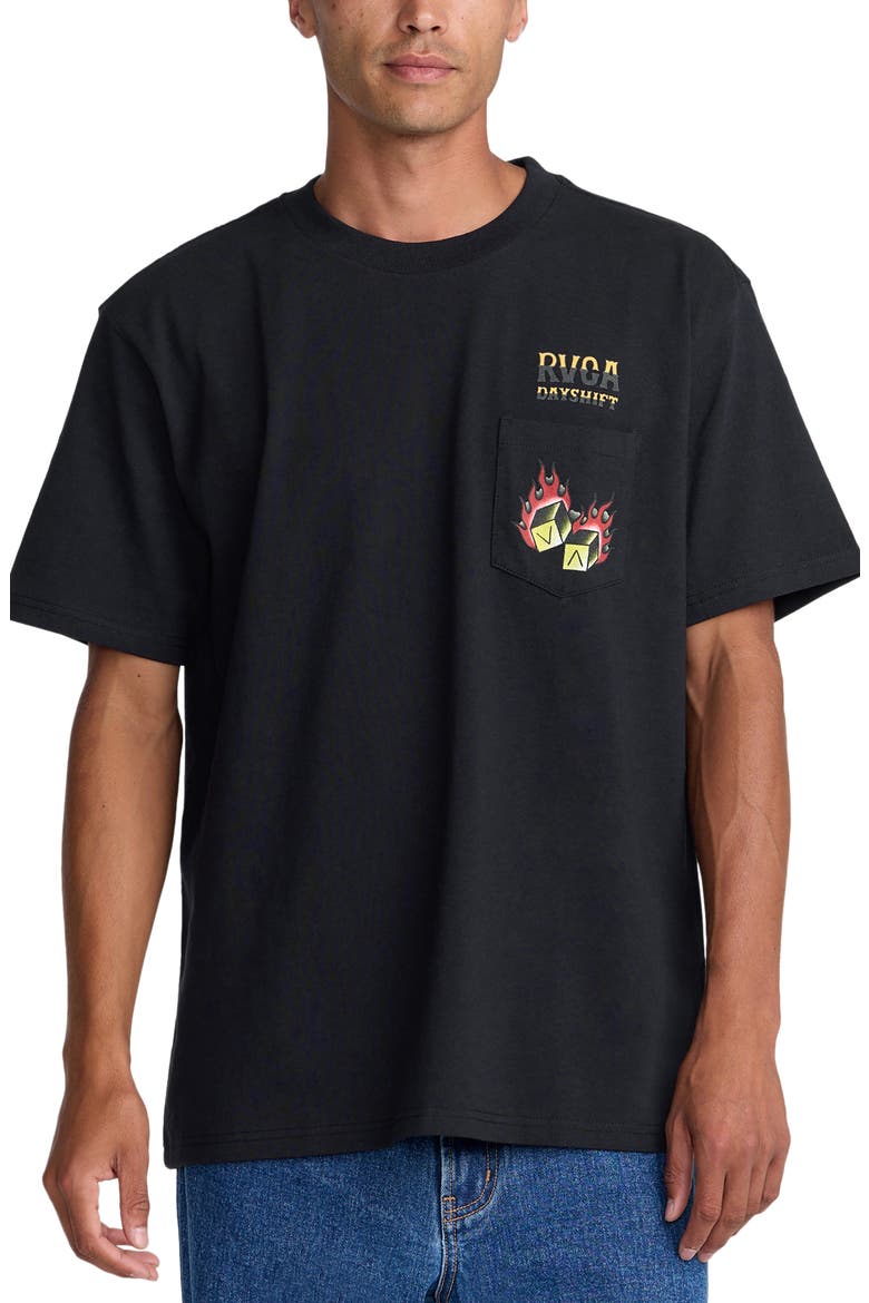 Hot Dice Graphic T-Shirt, Main, color, BLACK