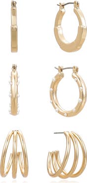 Ettika Triple Hoop Earrings Set