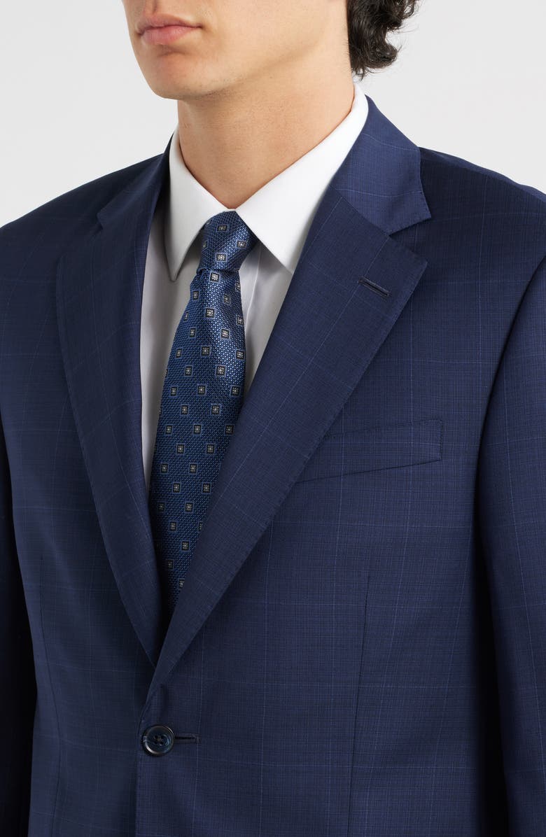 Peter Millar Flynn Classic Fit Navy Windowpane Check Wool Suit, Alternate, color, Navy