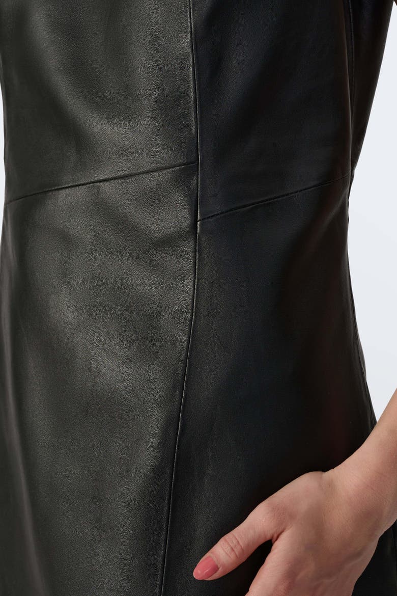 Selene Leather Dress, Alternate, color, Black