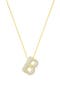 Pavé Bubble Initial Pendant Necklace