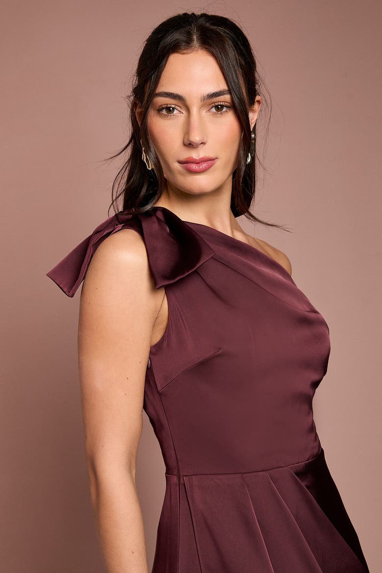 Detail Bow Maxi Dress, Alternate, color, Espresso