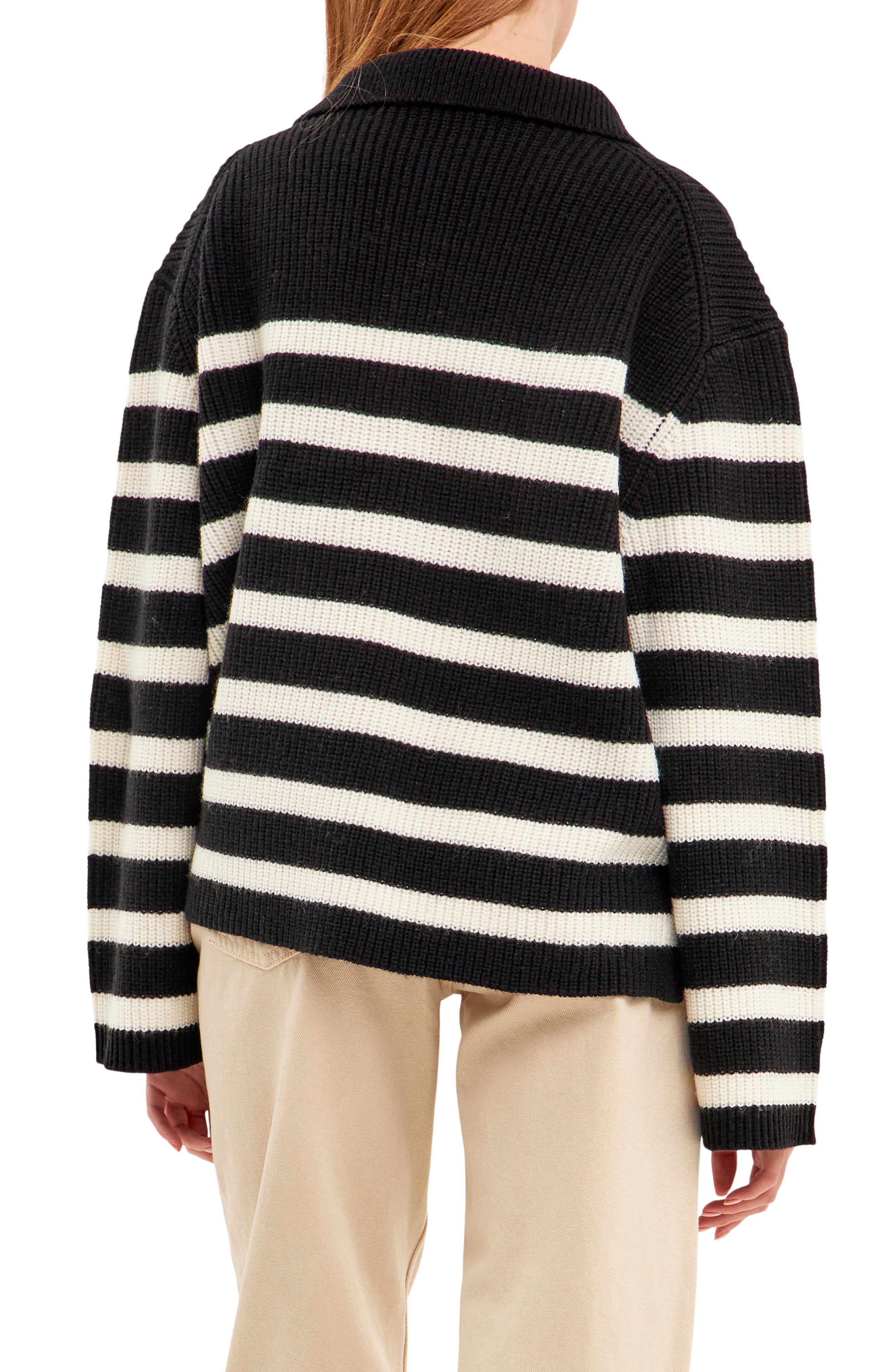 Stripe Half-Zip Sweater - image 2