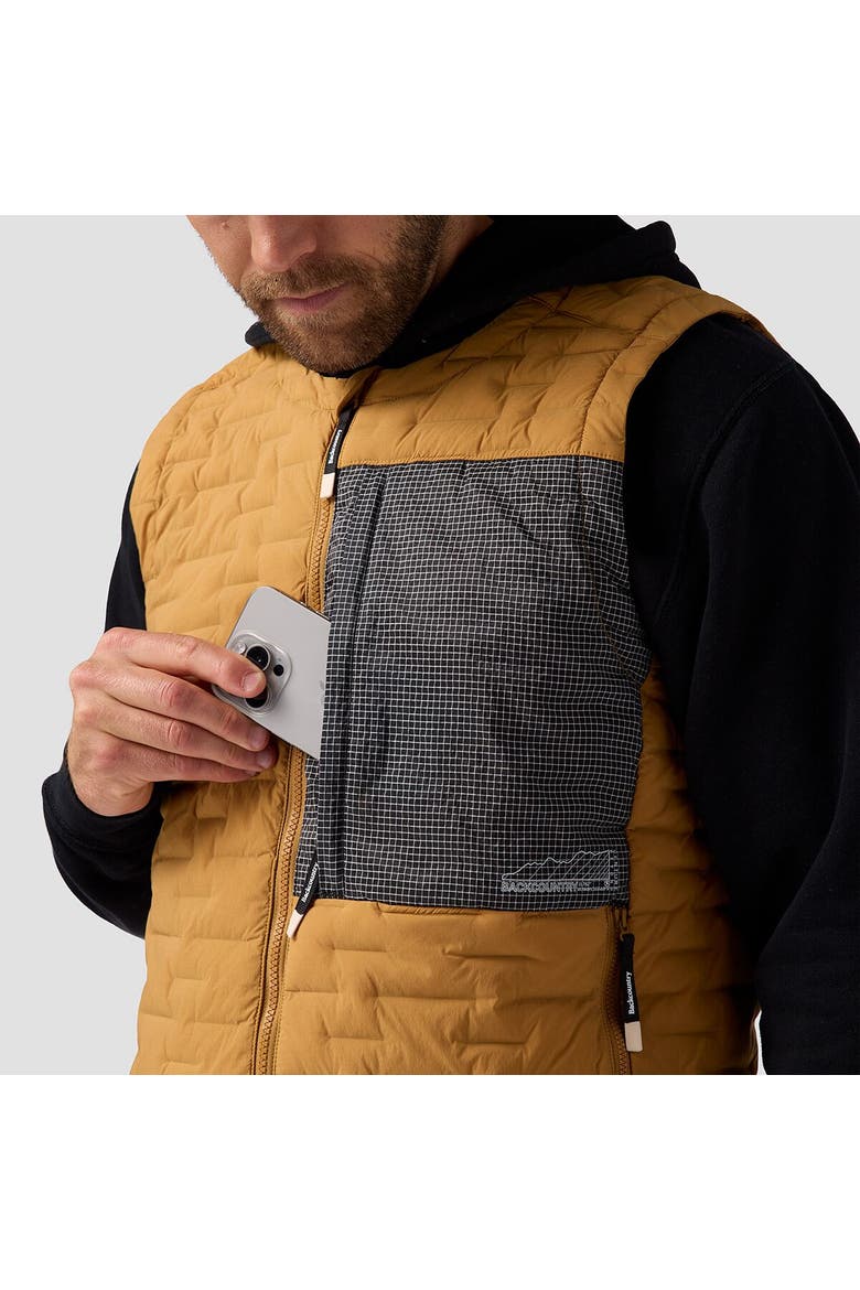 Peale Primaloft Stitch-Free Baffle Stretch Vest - Men's, Alternate, color, Bistre