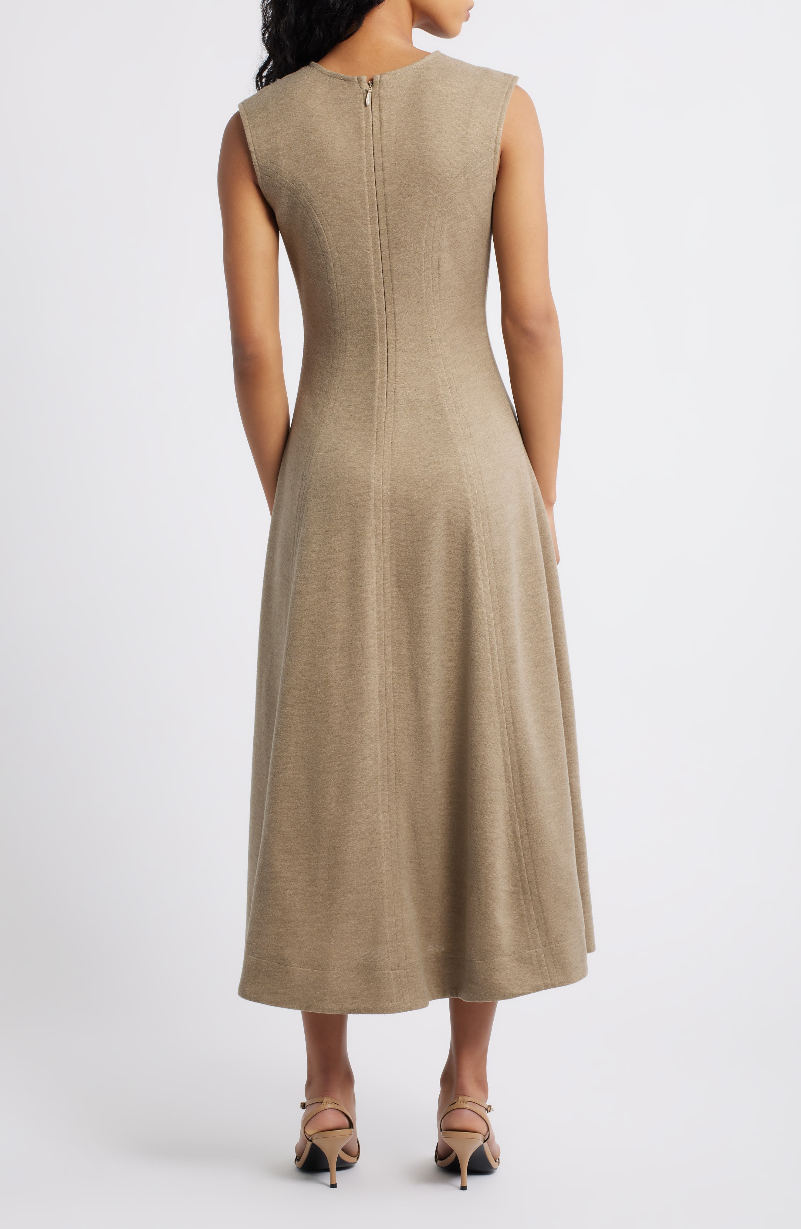 Sleeveless A-Line Knit Dress - image 2