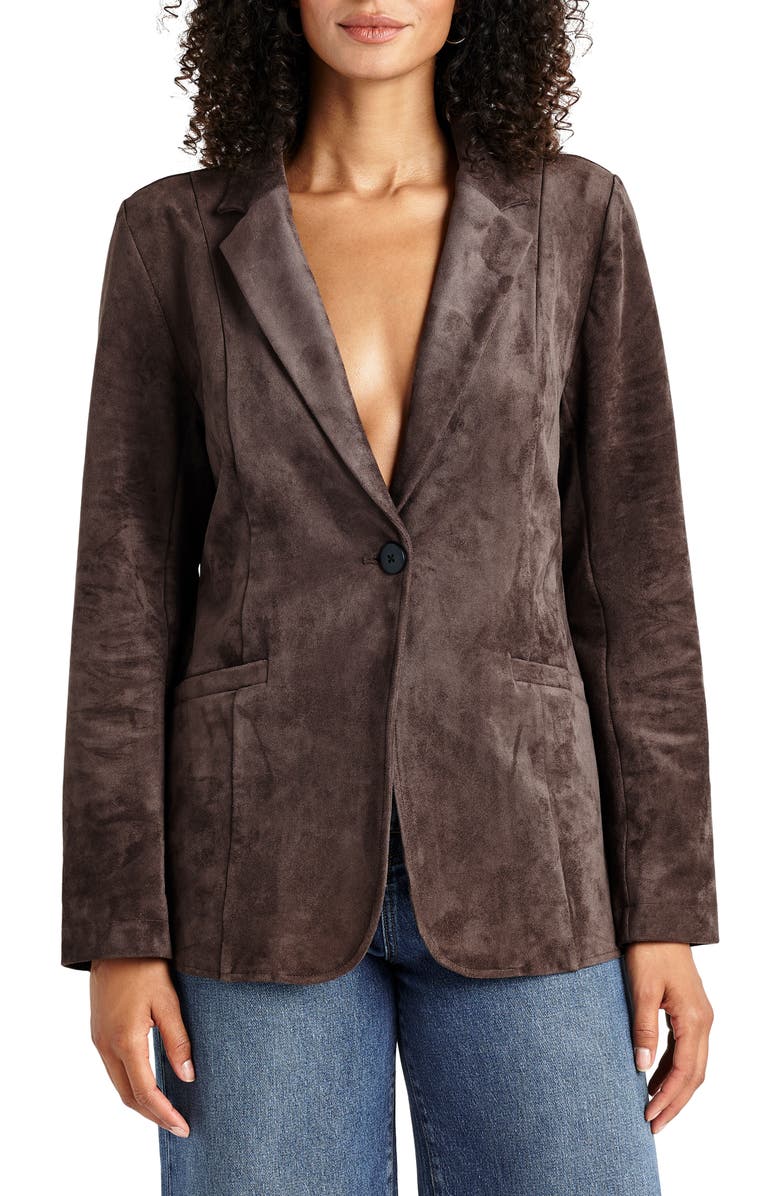 Splendid Faux Suede Blazer, Main, color, 