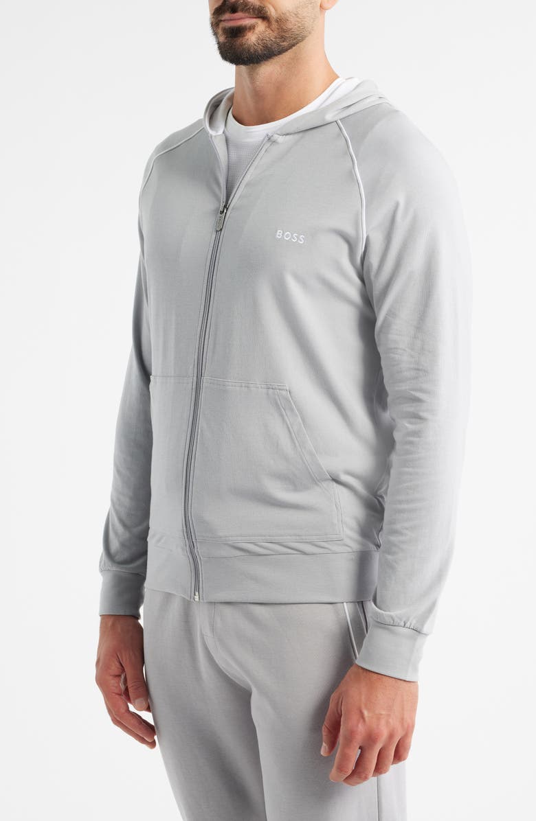 BOSS Mix Match Zip Jacket, Alternate, color, Light/ Pastel Grey