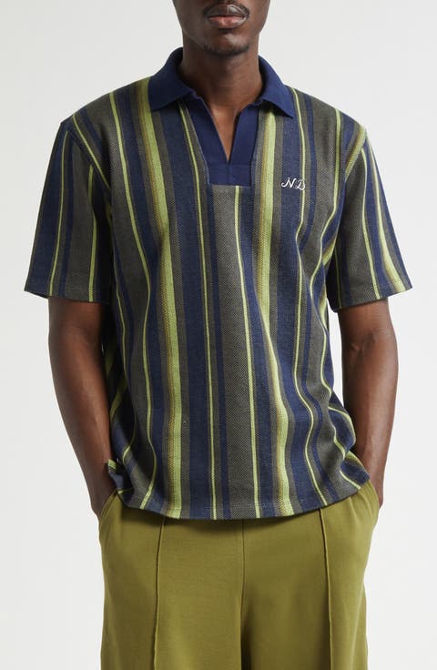 Green Designer Polo Shirts for Men: Short & Long Sleeves