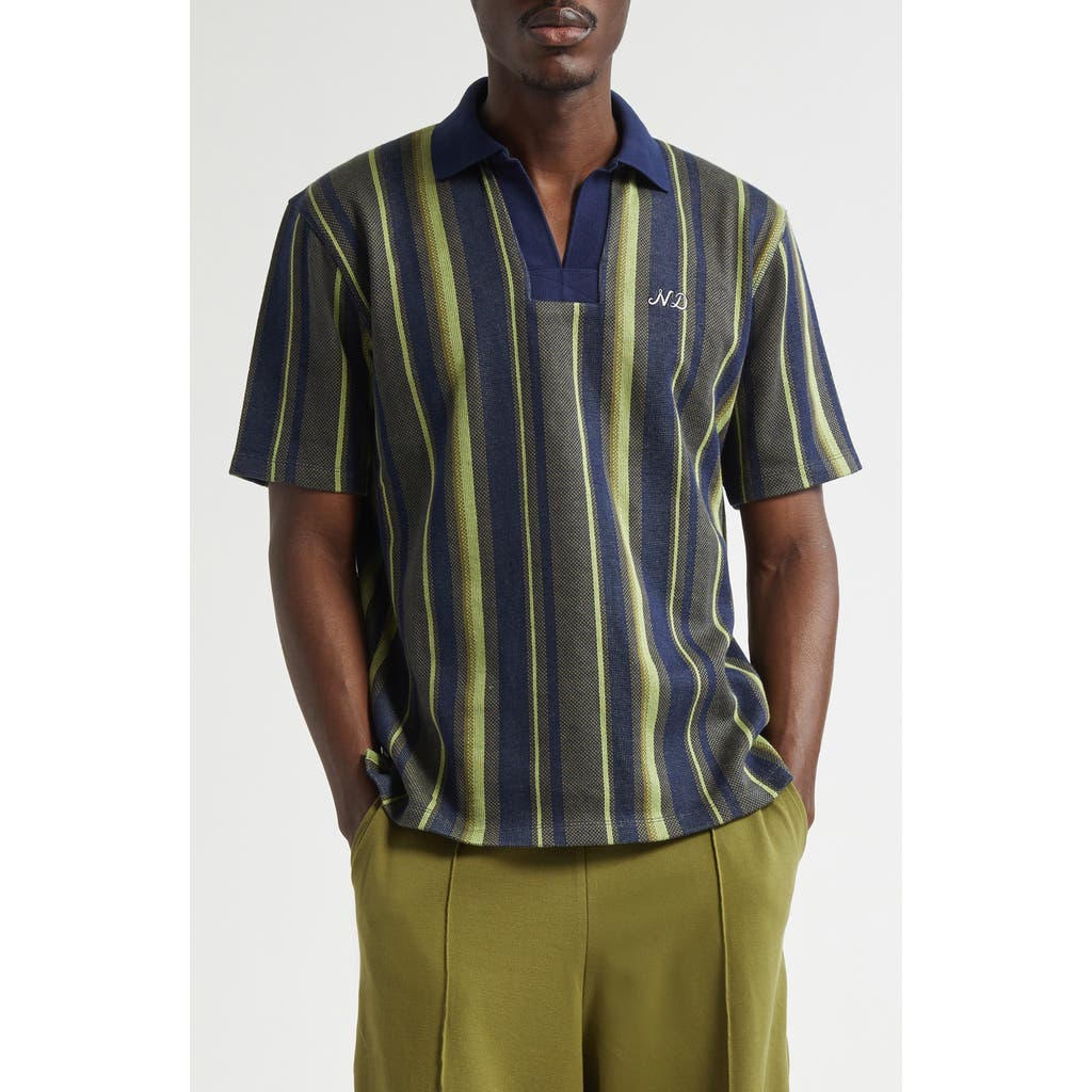 Nicholas Daley Rugby Stripe Polo In Multi