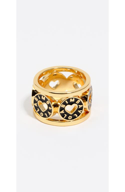 Bimba Y Lola Ring With Heart Logo In Gold