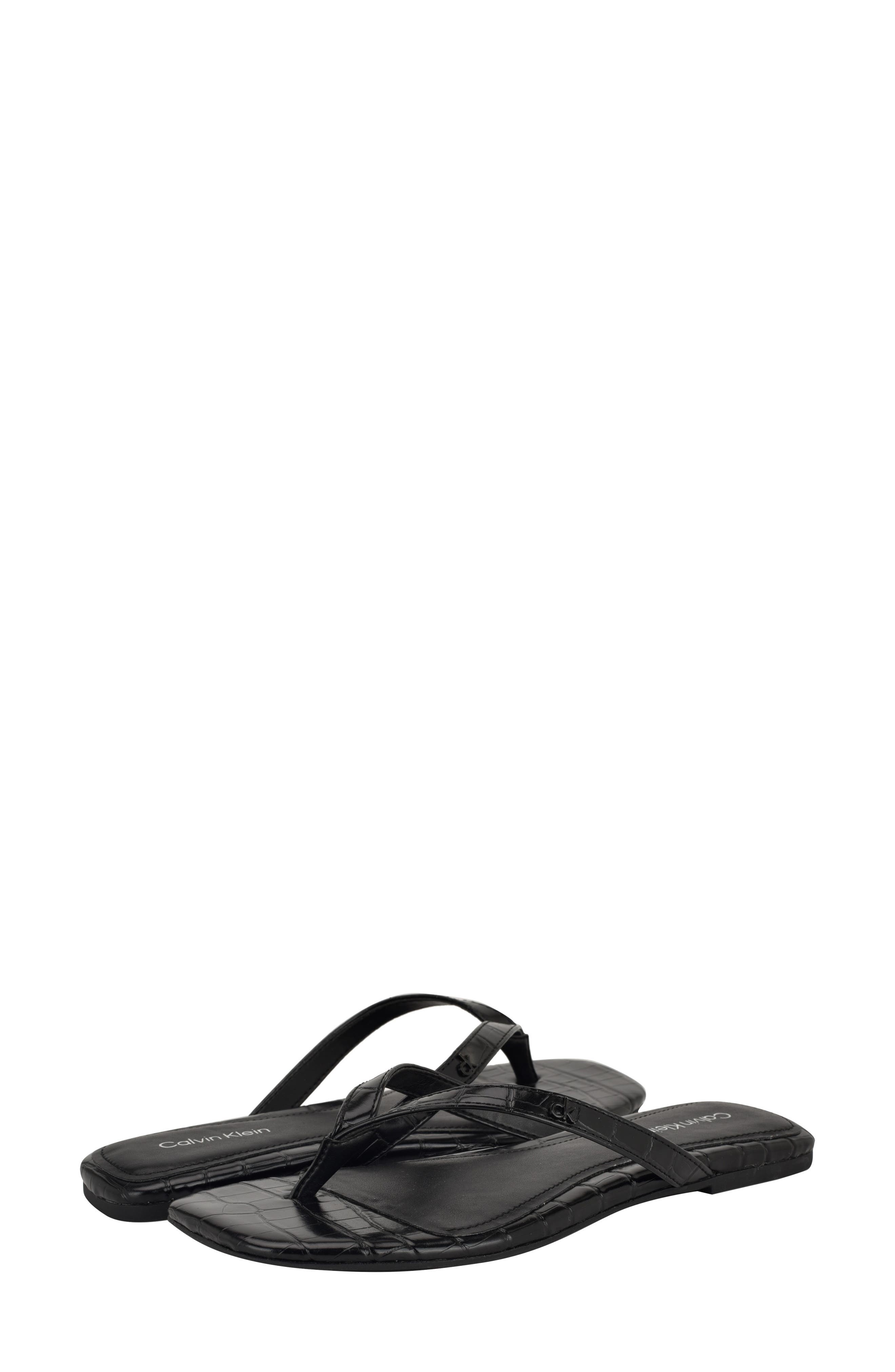 Calvin Klein Stelea Flip Flop, Alternate, color, Black 001