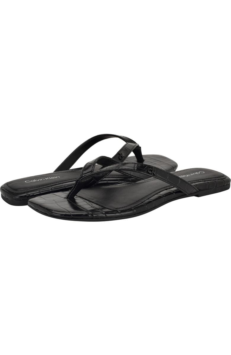 Calvin Klein Stelea Flip Flop, Alternate, color, Black 001