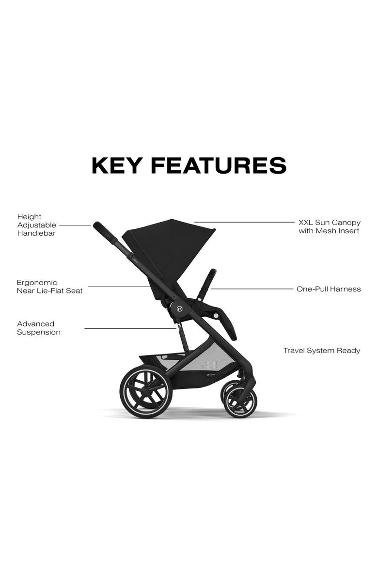CYBEX Balios S Lux Stroller, Alternate, color, Moon Black