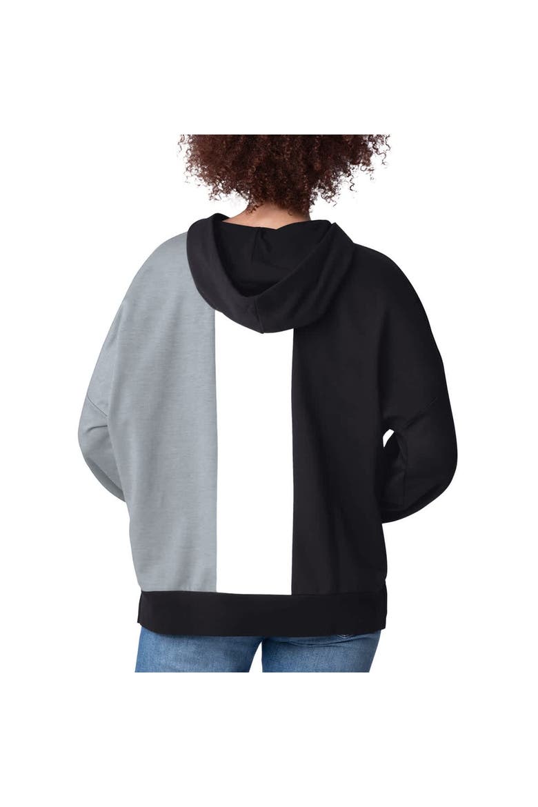 Women's Starter Black Las Vegas Raiders Power Move Long Sleeve Pullover Hoodie, Alternate, color, Black