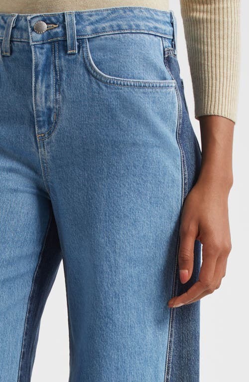 L'agence Beau High-rise Wide-leg Contrast Jeans In Blue