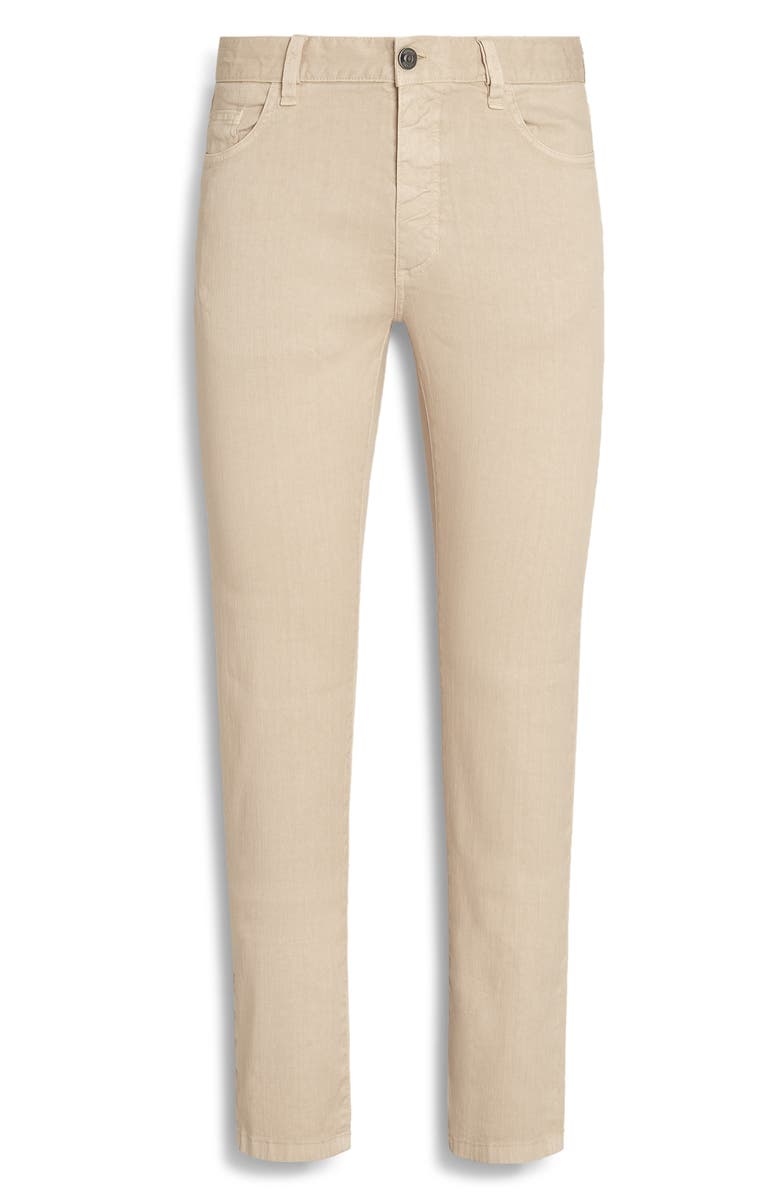 ZEGNA Roccia Linen & Cotton Stretch Twill Slim Fit Jeans, Alternate, color, 