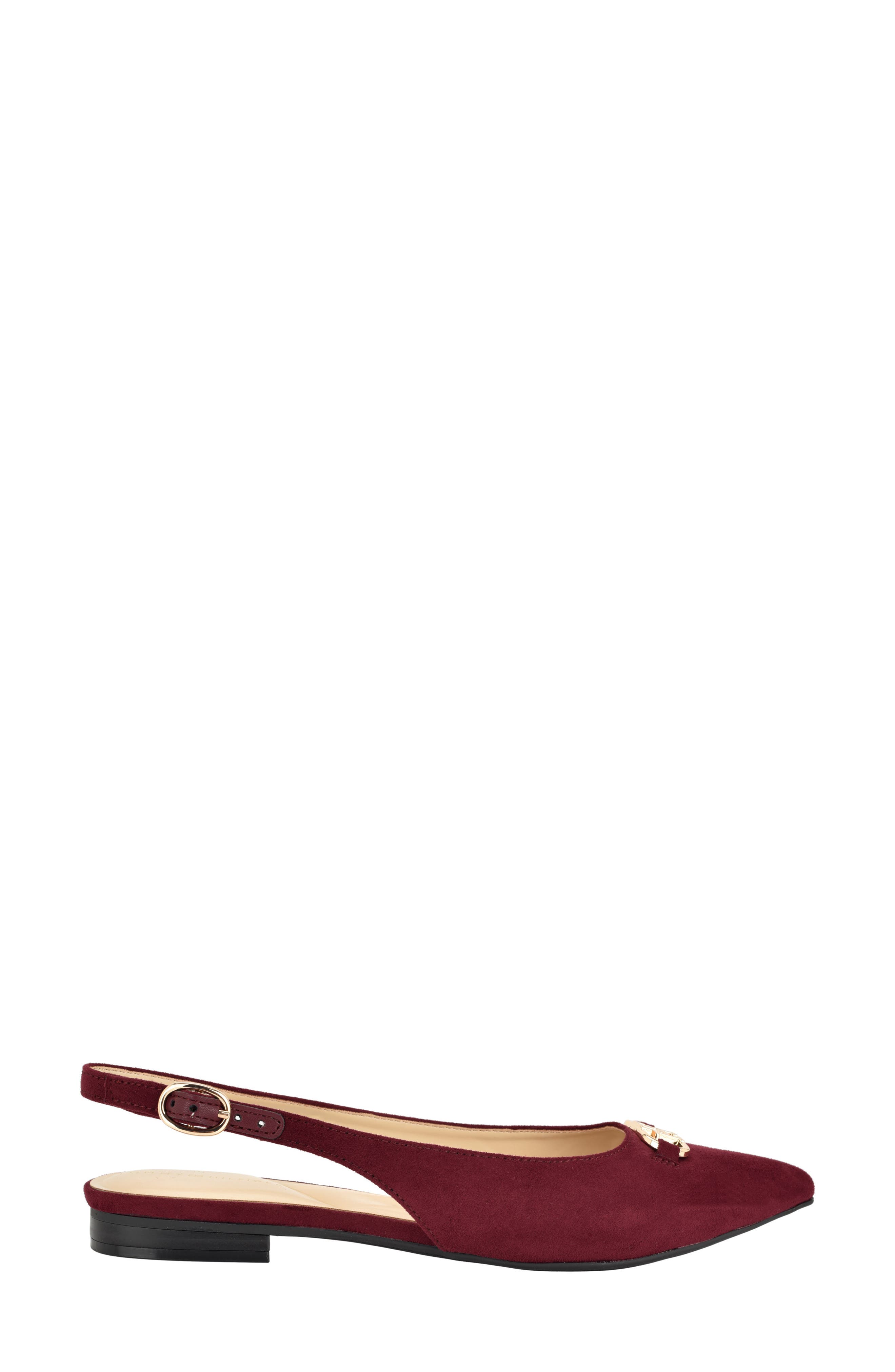 Vesly Pointed Toe Slingback Flat, Alternate, color, DEEP BORDEAUX