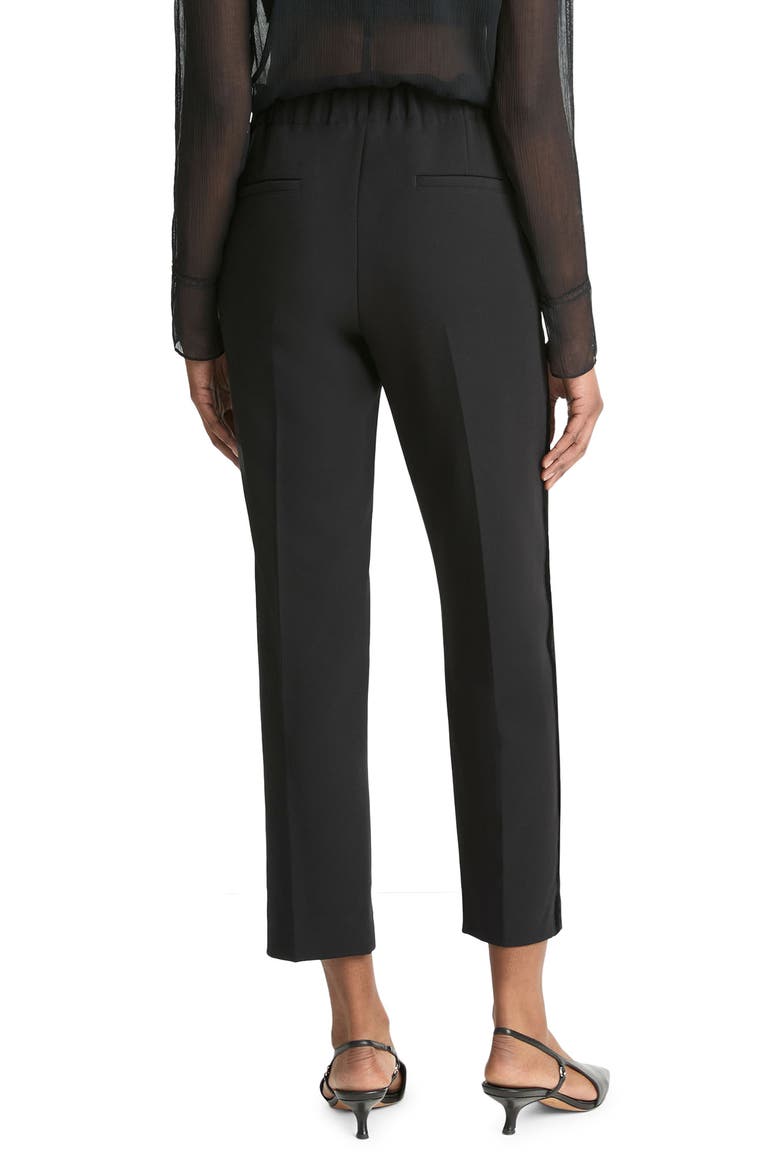 Velvet Side Stripe Crop Pants, Alternate, color, BLACK