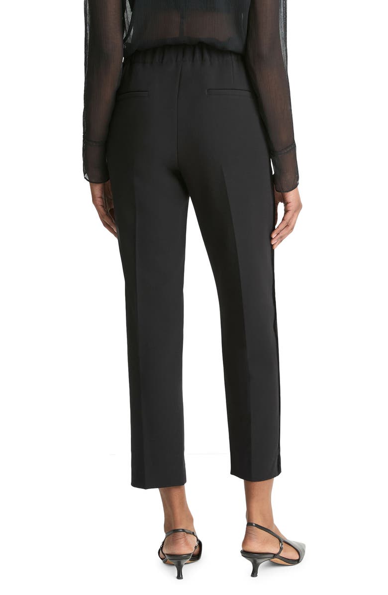 Vince Velvet Side Stripe Crop Pants, Alternate, color, Black