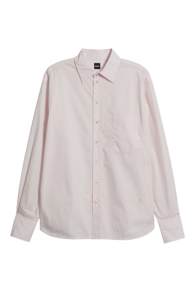 Saturday Button-Up Shirt, Alternate, color, OCEAN ROSE