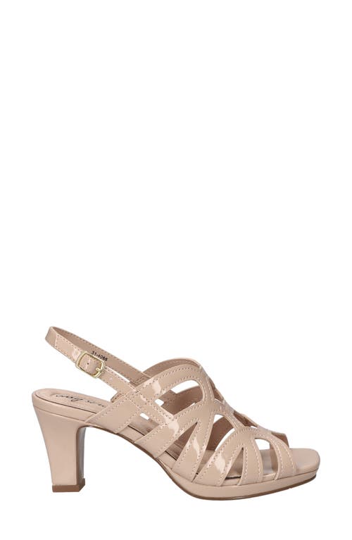 Easy Street Jetty Slingback Sandal In Nude Patent