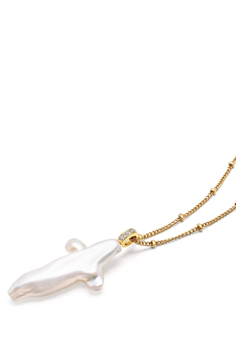 Pearl Cross Chain Necklace