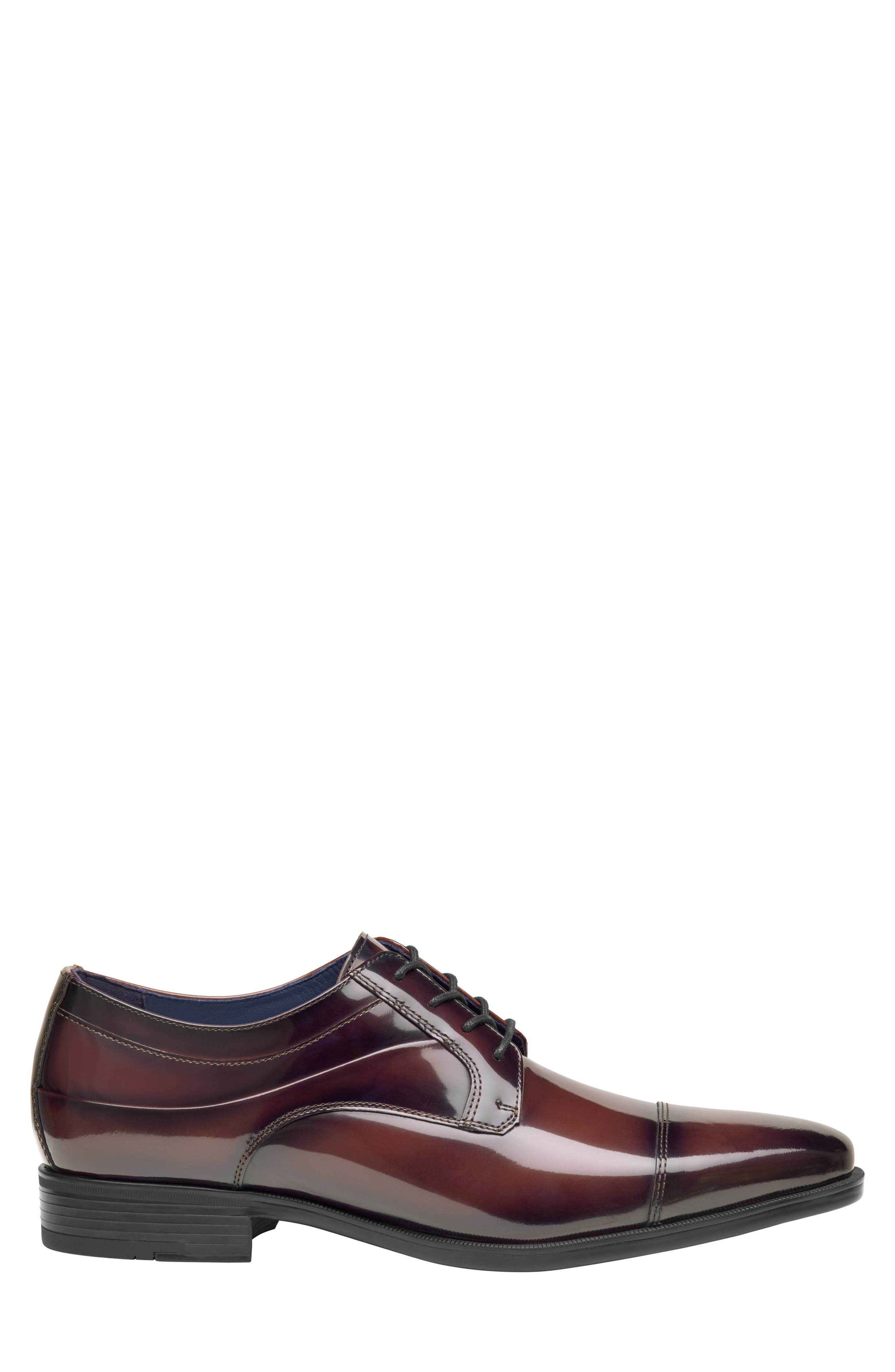 Gibbons Cap Toe Derby, Alternate, color, BURGUNDY BRUSH-OFF FULL GRAIN