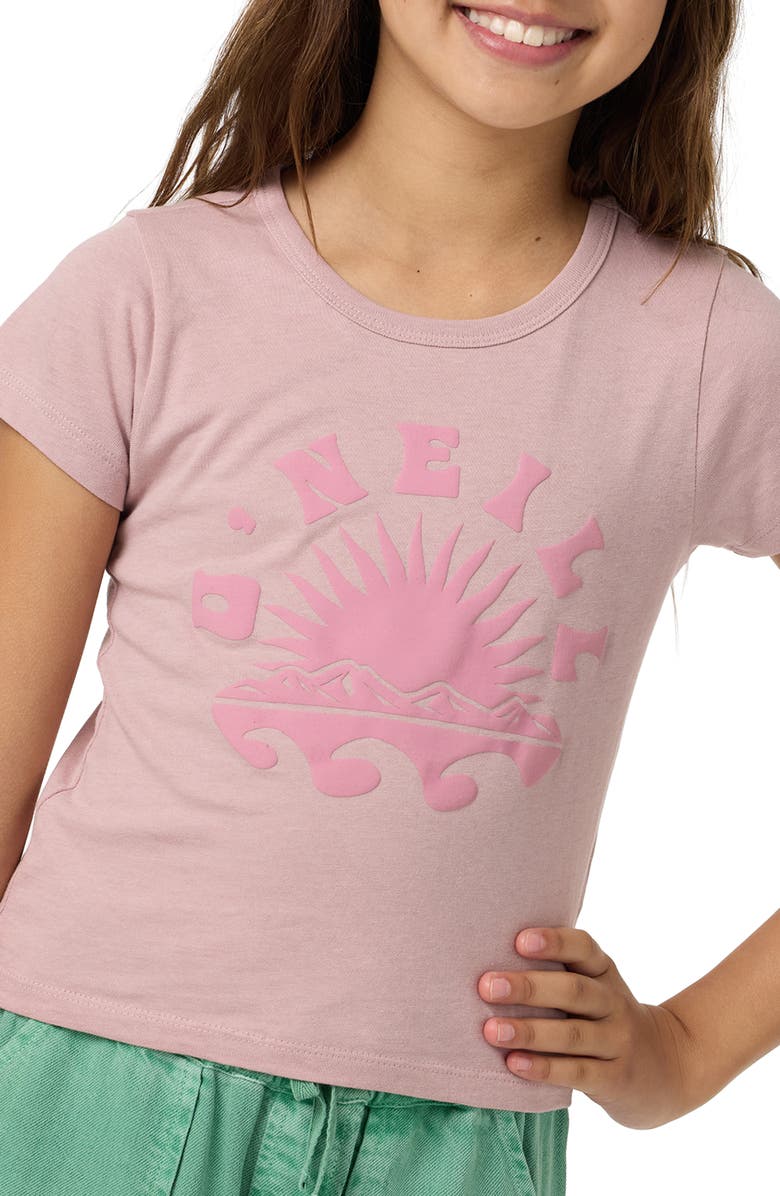 O'Neill Kids' Strato Willa Skimmer Cotton Graphic T-Shirt, Alternate, color, Orchid