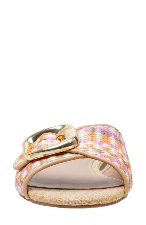 Shop Linea Paolo Leighton Slide Sandal In Coral Multi