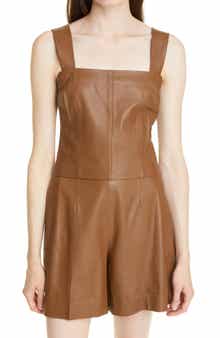 Vince Square Neck Leather Tank Top