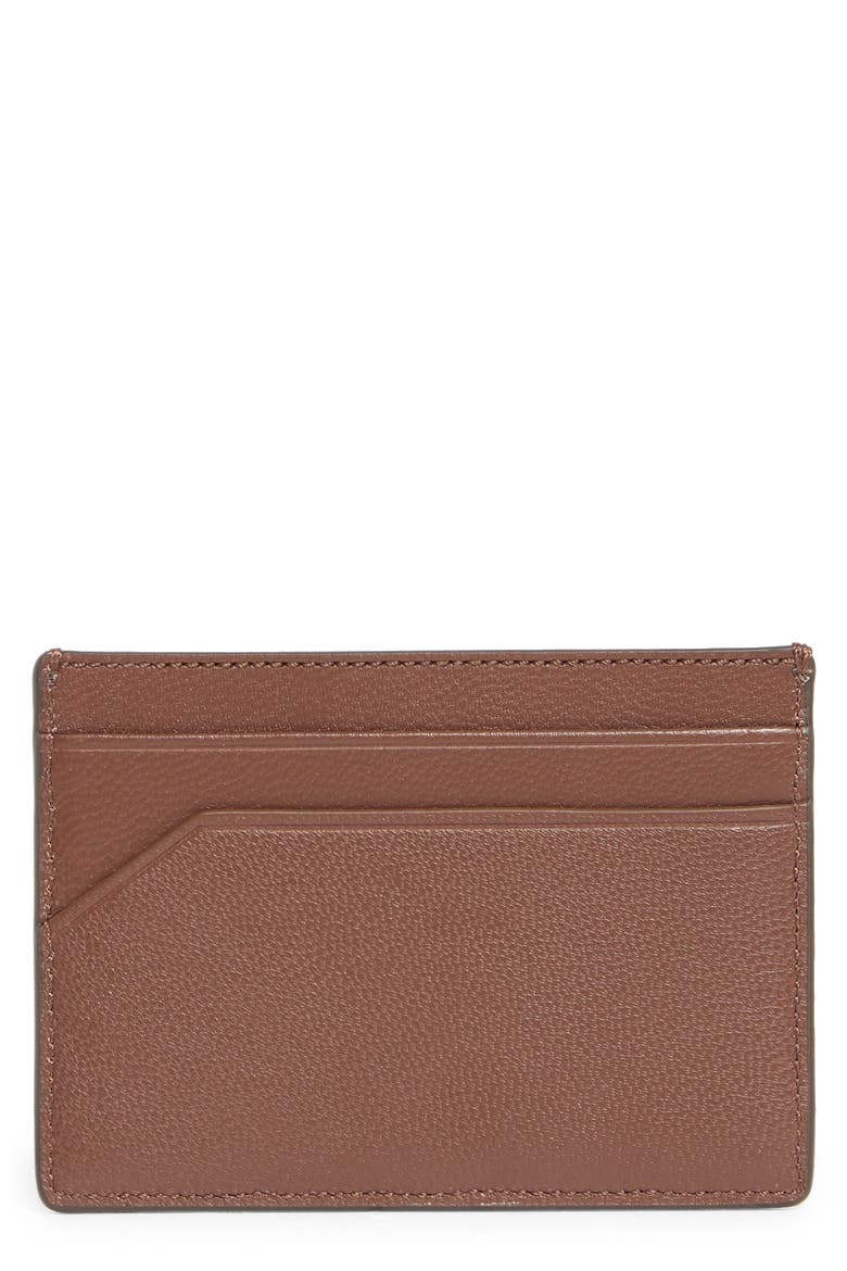 Pebble Leather Card Case, Main, color, CHESTNUT