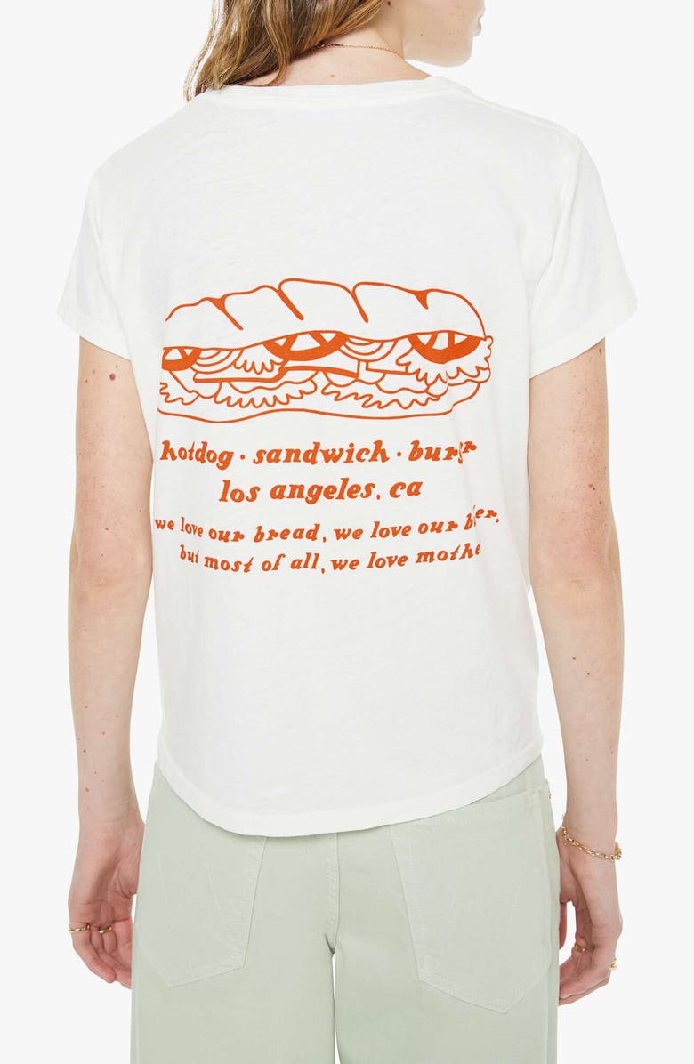 MOTHER The Boxy Goodie Goodie Focus Graphic T-Shirt, Alternate, color, Sandwich Shop