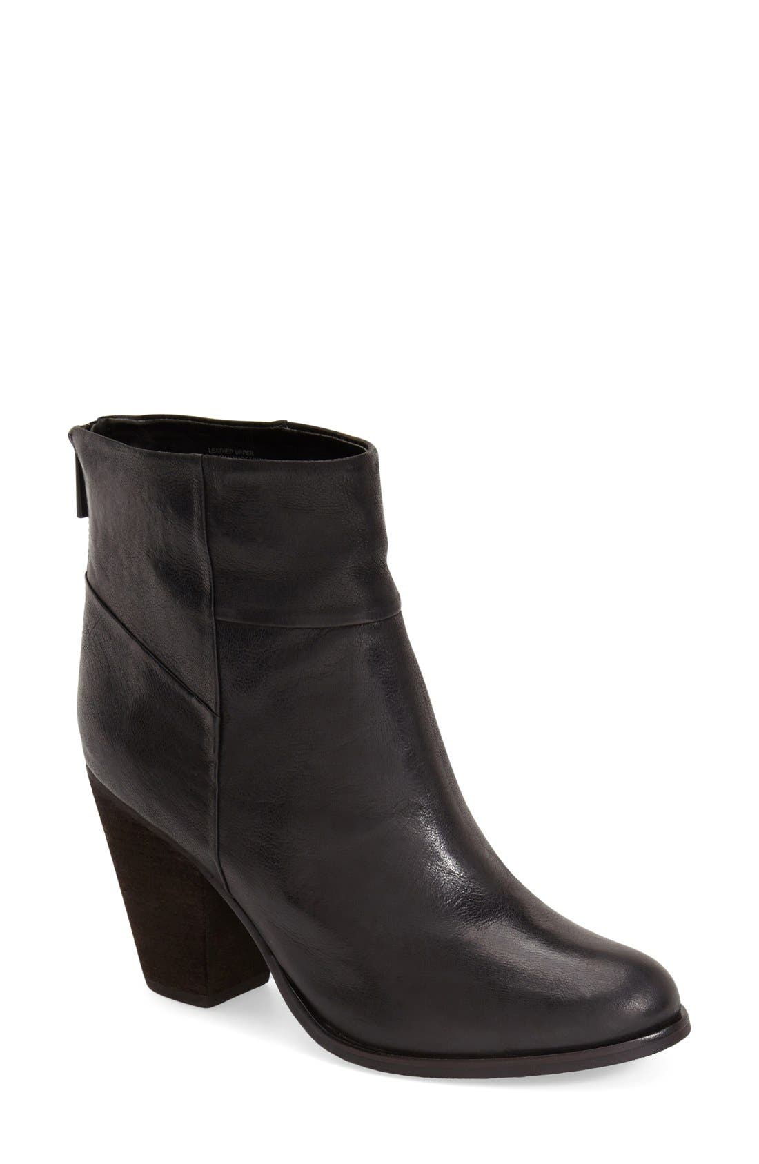 'Hadley' Bootie, Main, color, BLACK LEATHER
