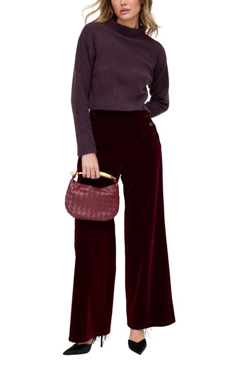 Maiden Wide Leg Velvet Trouser