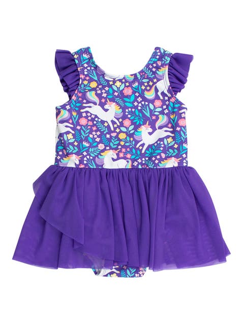 Girls Flutter Sleeve Leotard