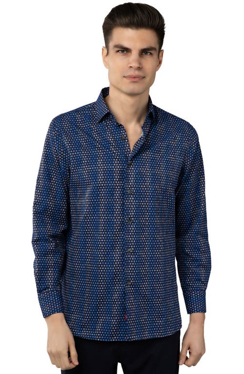 Luchiano Visconti Circle Shirt In Blue