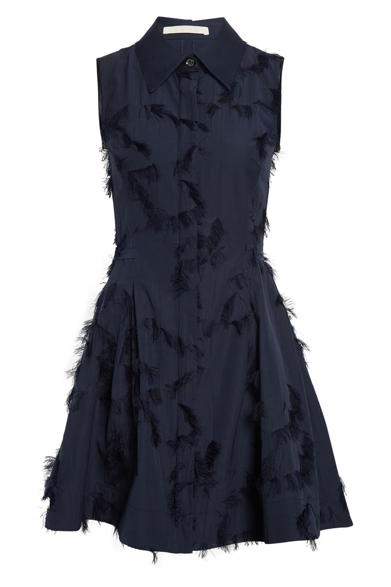 Sleeveless Fil Coupé Minidress, Alternate, color, ULTRA NAVY