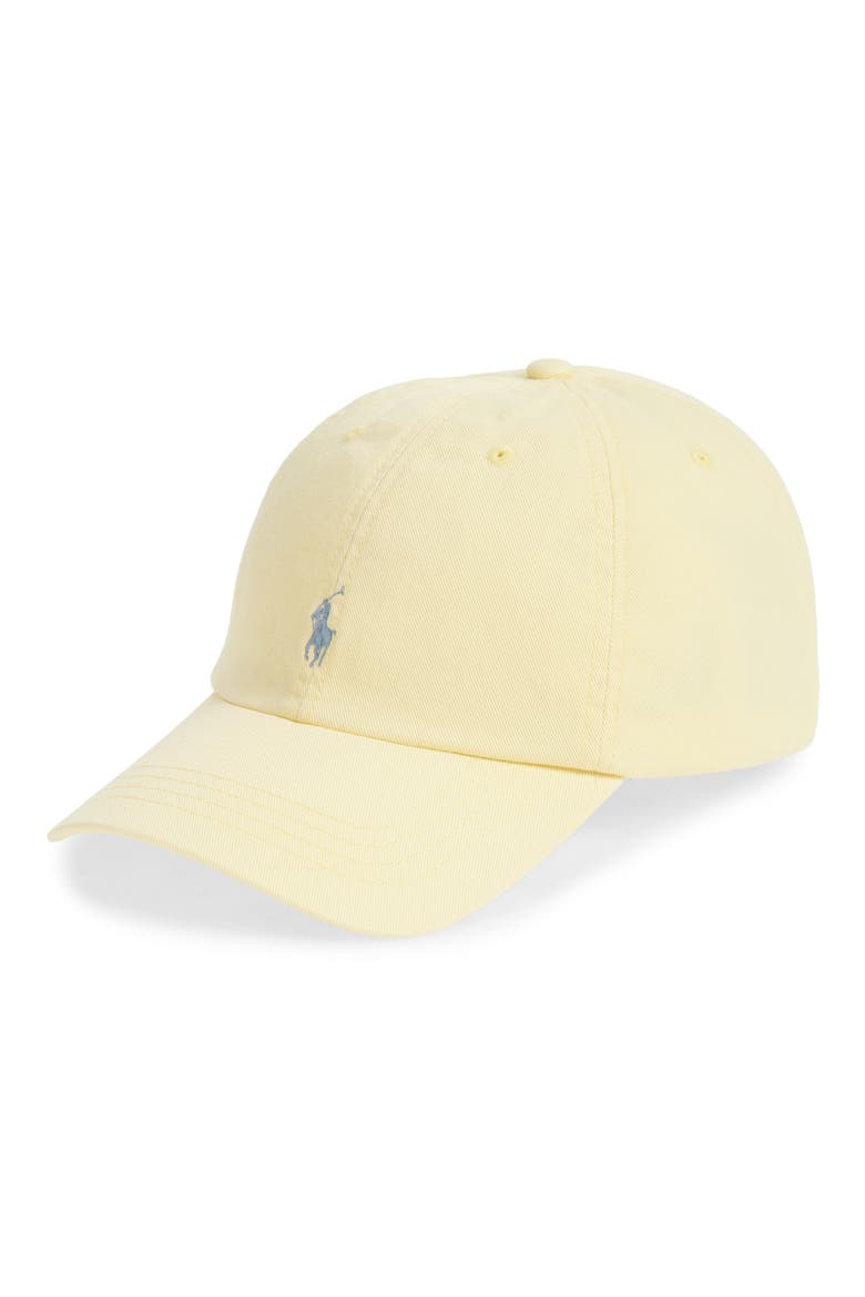 Kids' Adjustable Cotton Chino Baseball Cap, Main, color, T-BIRD YELLOW