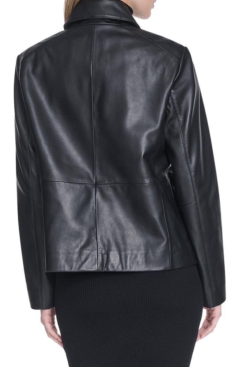 Cole Haan Leather Jacket, Alternate, color, Black