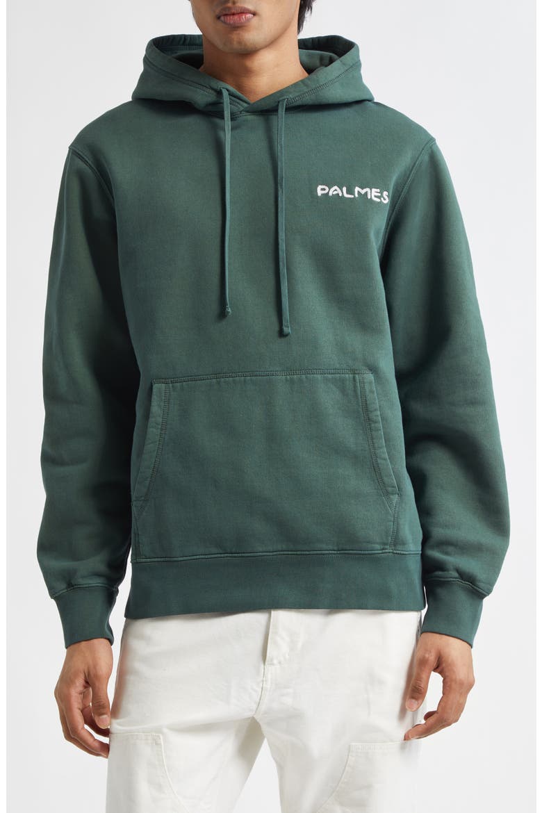 Tower Graphic Hoodie, Main, color, DARK GREEN
