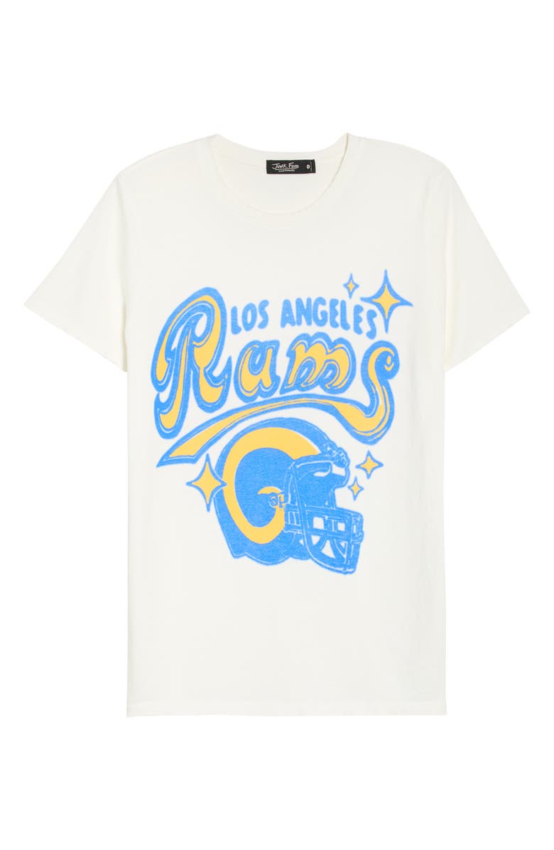 Junk Food Rams Street Art Graphic T-Shirt, Alternate, color, Vintage White