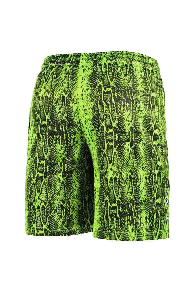 Men's New Era Neon Green Green Bay Packers Summer Pop Shorts, Alternate, color, Neon Green