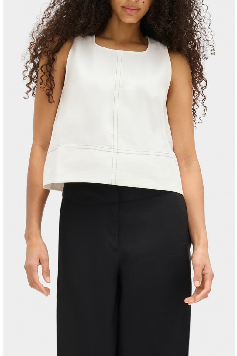 Susan Organic Cotton Blend Swing Top, Main, color, WHITE
