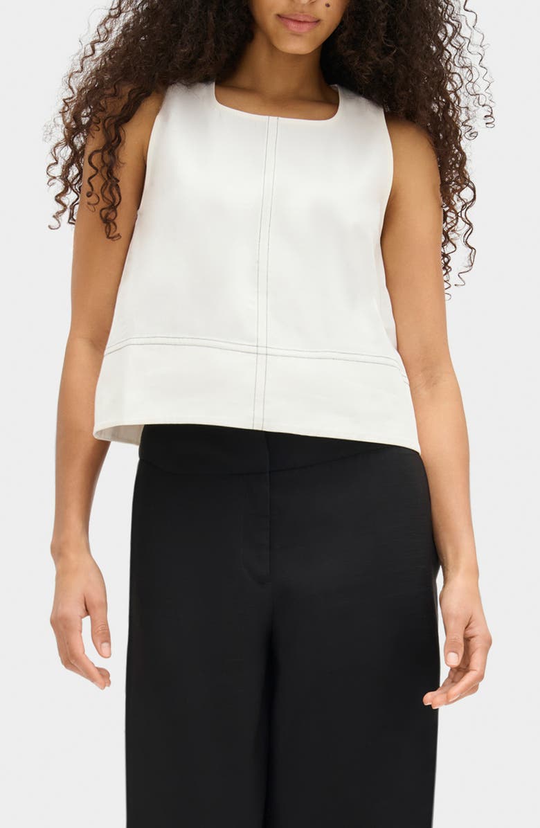 ALIGNE Susan Organic Cotton Blend Swing Top, Main, color, White