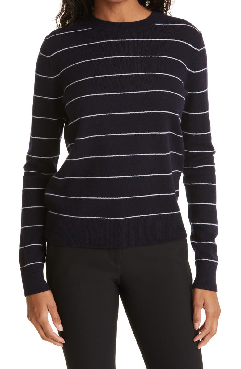 Vince Stripe Wool & Cashmere Sweater, Main, color, 