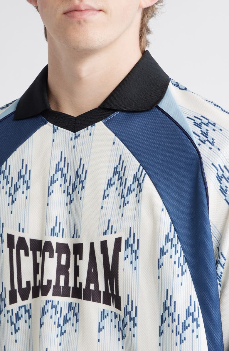 ICECREAM Dropper Long Sleeve Soccer Jersey, Alternate, color, Antique White