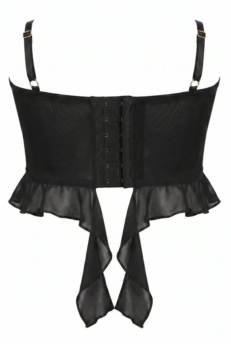 Bianca Microfiber Corset, Alternate, color, Black