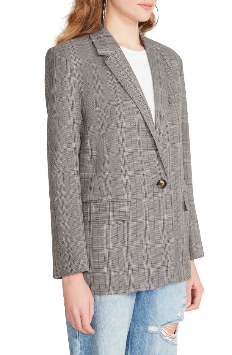 BB Dakota by Steve Madden The Big Business Plaid Blazer, Alternate, color,