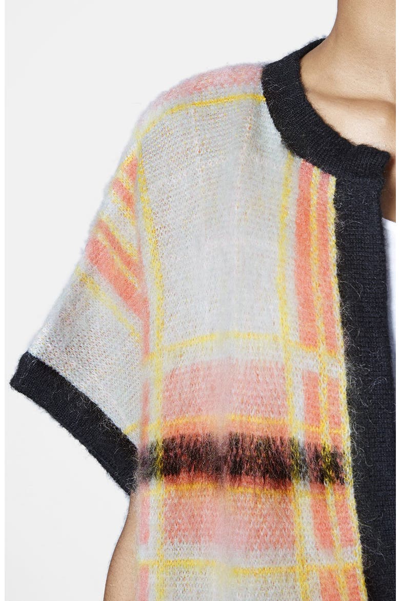 Brushed Cardigan, Alternate, color, BLACK MULTI